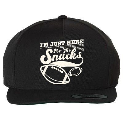 Funny I'm Just Here For The Snacks Wool Snapback Cap