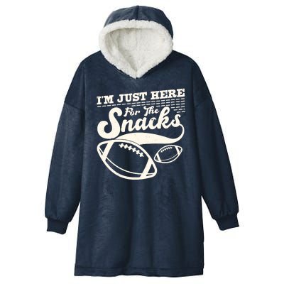 Funny I'm Just Here For The Snacks Hooded Wearable Blanket