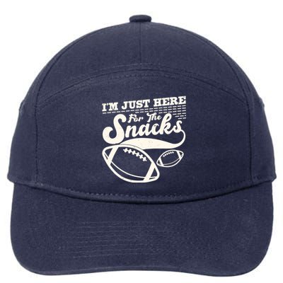 Funny I'm Just Here For The Snacks 7-Panel Snapback Hat