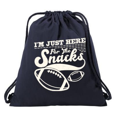 Funny I'm Just Here For The Snacks Drawstring Bag