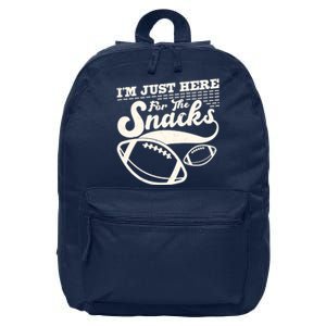 Funny I'm Just Here For The Snacks 16 in Basic Backpack