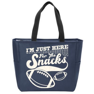 Funny I'm Just Here For The Snacks Zip Tote Bag