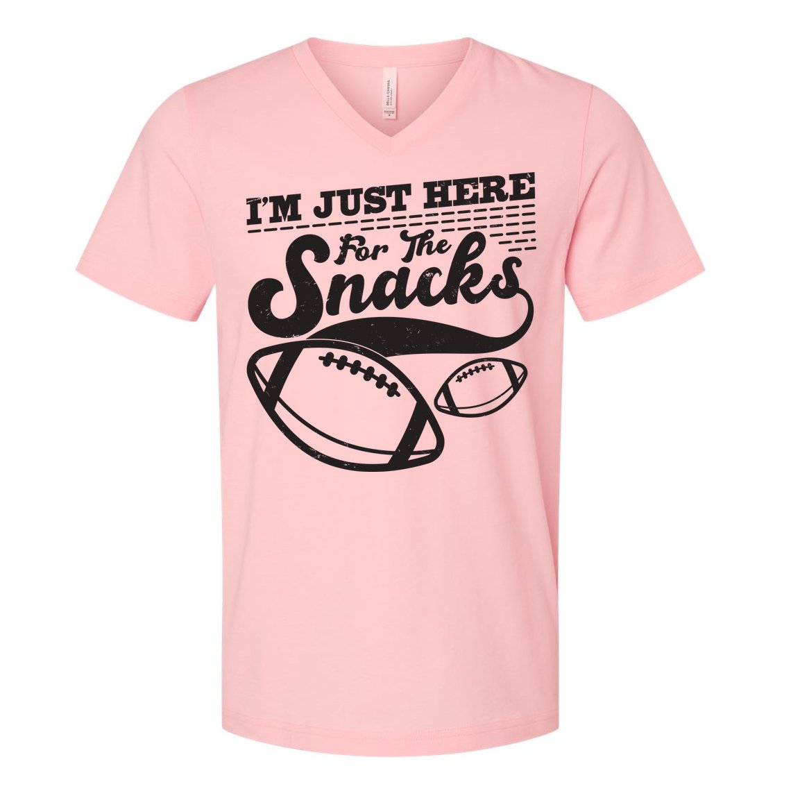 Funny I'm Just Here For The Snacks V-Neck T-Shirt