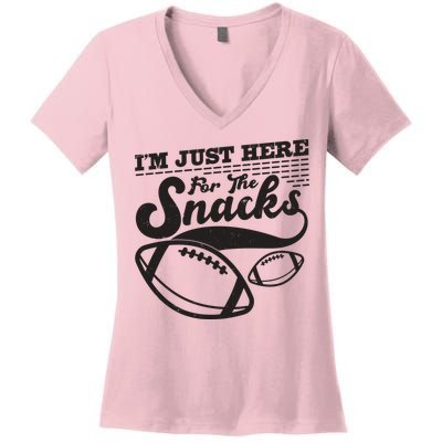 Funny I'm Just Here For The Snacks Women's V-Neck T-Shirt