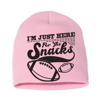 Funny I'm Just Here For The Snacks Short Acrylic Beanie