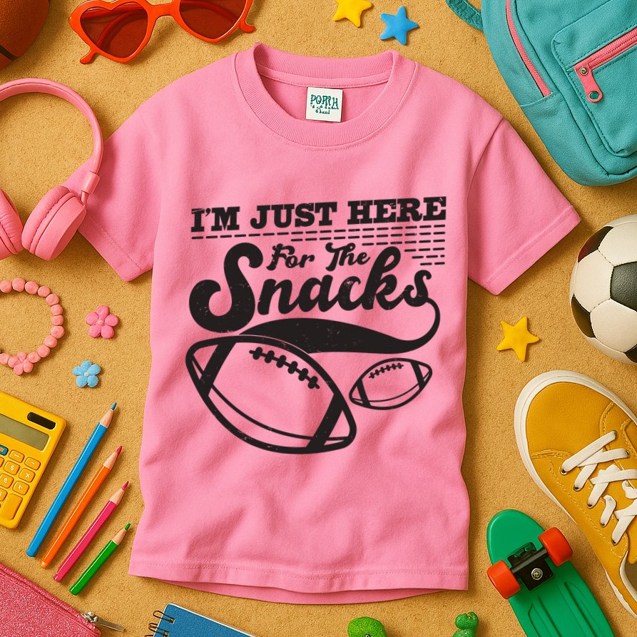 Funny I'm Just Here For The Snacks Kids T-Shirt