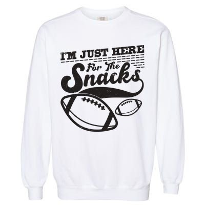 Funny I'm Just Here For The Snacks Garment-Dyed Sweatshirt