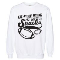 Funny I'm Just Here For The Snacks Garment-Dyed Sweatshirt