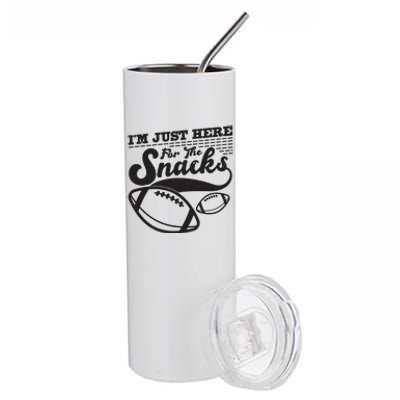 Funny I'm Just Here For The Snacks Stainless Steel Tumbler