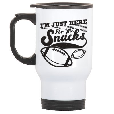 Funny I'm Just Here For The Snacks Stainless Steel Travel Mug