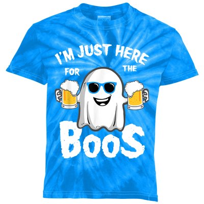 Fuuny IM Just Here For The Boos Halloween Ghost Cute Gift Kids Tie-Dye T-Shirt