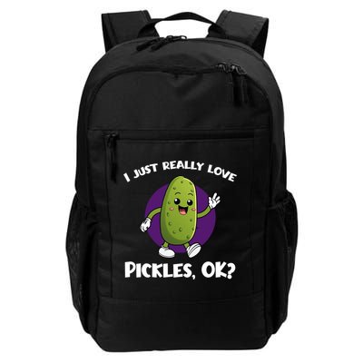 Funny I Just Really Love Pickles Ok Cartoon Funny Gift Backpack