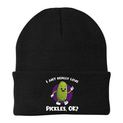 Funny I Just Really Love Pickles Ok Cartoon Funny Gift Beanie