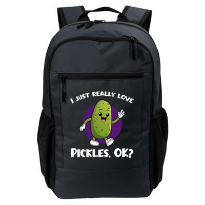 Funny I Just Really Love Pickles Ok Cartoon Funny Gift Daily Commute Backpack