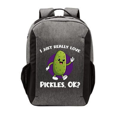 Funny I Just Really Love Pickles Ok Cartoon Funny Gift Vector Backpack