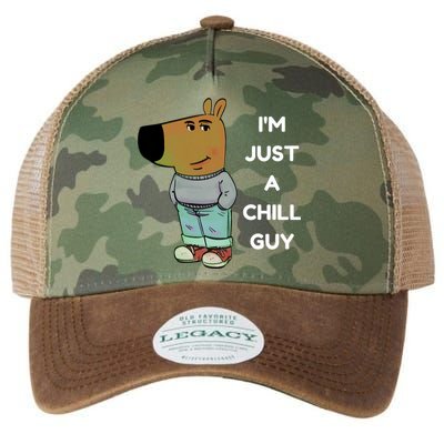 Funny Im Just A Chill Guy Meme Legacy Tie Dye Trucker Hat