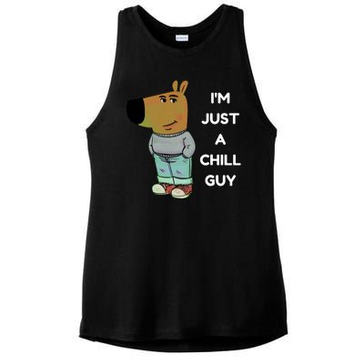 Funny Im Just A Chill Guy Meme Ladies PosiCharge Tri-Blend Wicking Tank