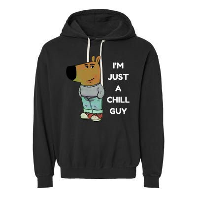 Funny Im Just A Chill Guy Meme Garment-Dyed Fleece Hoodie