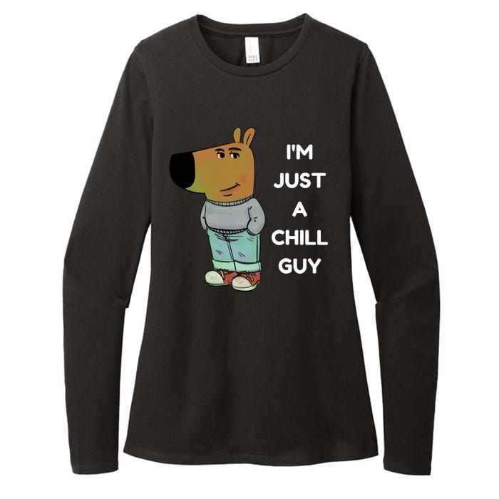 Funny Im Just A Chill Guy Meme Womens CVC Long Sleeve Shirt