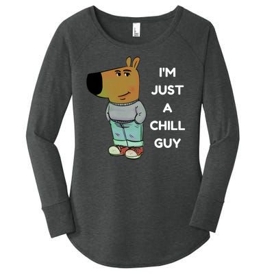 Funny Im Just A Chill Guy Meme Women's Perfect Tri Tunic Long Sleeve Shirt