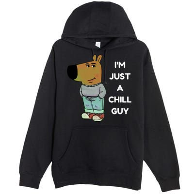Funny Im Just A Chill Guy Meme Premium Pullover Hoodie
