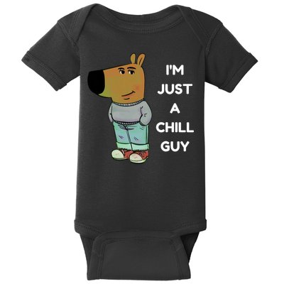 Funny Im Just A Chill Guy Meme Baby Bodysuit
