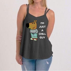 Funny Im Just A Chill Guy Meme Women's Strappy Tank