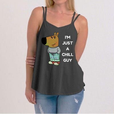 Funny Im Just A Chill Guy Meme Women's Strappy Tank