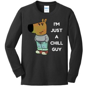 Funny Im Just A Chill Guy Meme Kids Long Sleeve Shirt