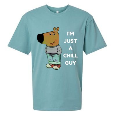Funny Im Just A Chill Guy Meme Sueded Cloud Jersey T-Shirt