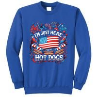 Funny IM Just Here For The Hot Dogs 4th Of July Gift Sweatshirt