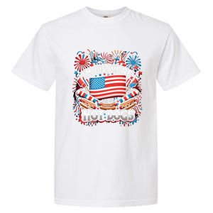 Funny IM Just Here For The Hot Dogs 4th Of July Gift Garment-Dyed Heavyweight T-Shirt