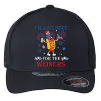 Funny Im Just Here For The Wieners 4Th Of July Flexfit Unipanel Trucker Cap