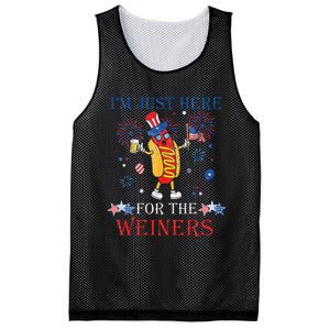 Funny Im Just Here For The Wieners 4Th Of July Mesh Reversible Basketball Jersey Tank