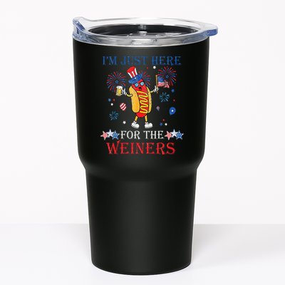 Funny Im Just Here For The Wieners 4Th Of July Tumbler