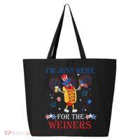 Funny Im Just Here For The Wieners 4Th Of July 25L Jumbo Tote