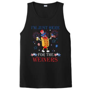 Funny Im Just Here For The Wieners 4Th Of July PosiCharge Competitor Tank