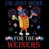 Funny Im Just Here For The Wieners 4Th Of July Tank Top