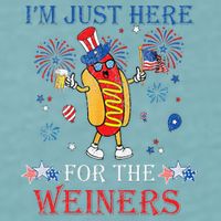 Funny Im Just Here For The Wieners 4Th Of July Sueded Cloud Jersey T-Shirt