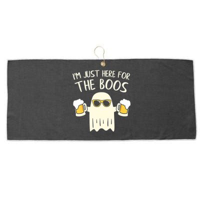 Funny Im Just Here For The Boos Shirt Gift Halloween Ghost Large Microfiber Waffle Golf Towel