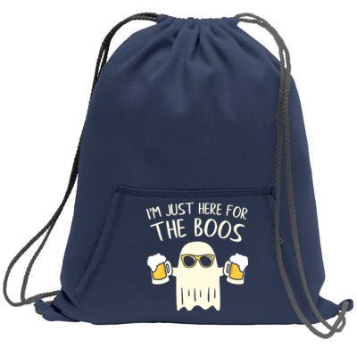 Funny Im Just Here For The Boos Shirt Gift Halloween Ghost Sweatshirt Cinch Pack Bag