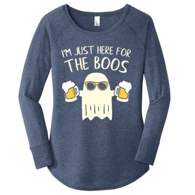 Funny Im Just Here For The Boos Shirt Gift Halloween Ghost Women's Perfect Tri Tunic Long Sleeve Shirt