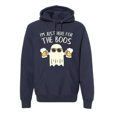 Funny Im Just Here For The Boos Shirt Gift Halloween Ghost Premium Hoodie