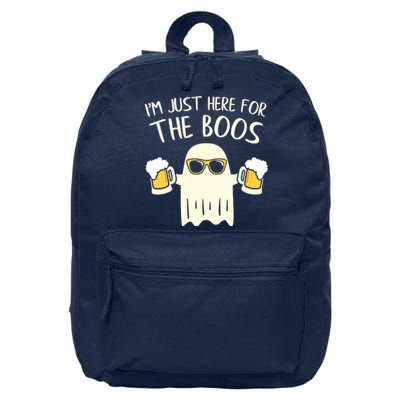 Funny Im Just Here For The Boos Shirt Gift Halloween Ghost 16 in Basic Backpack