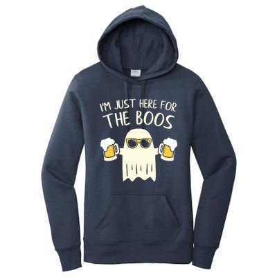 Funny Im Just Here For The Boos Shirt Gift Halloween Ghost Women's Pullover Hoodie