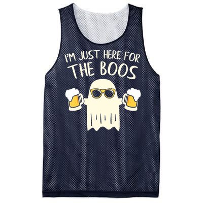 Funny Im Just Here For The Boos Shirt Gift Halloween Ghost Mesh Reversible Basketball Jersey Tank