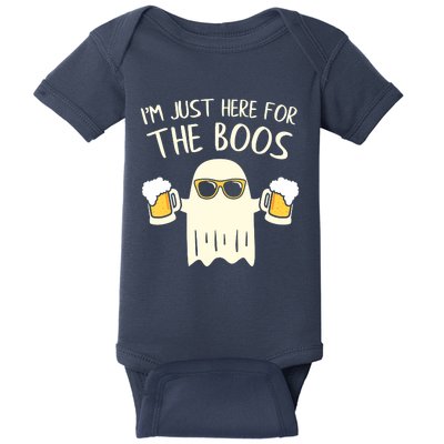 Funny Im Just Here For The Boos Shirt Gift Halloween Ghost Baby Bodysuit