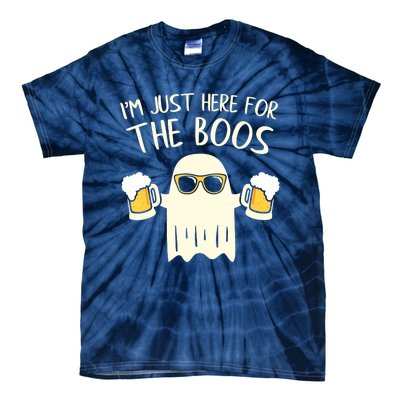 Funny Im Just Here For The Boos Shirt Gift Halloween Ghost Tie-Dye T-Shirt