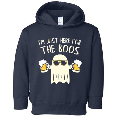 Funny Im Just Here For The Boos Shirt Gift Halloween Ghost Toddler Hoodie