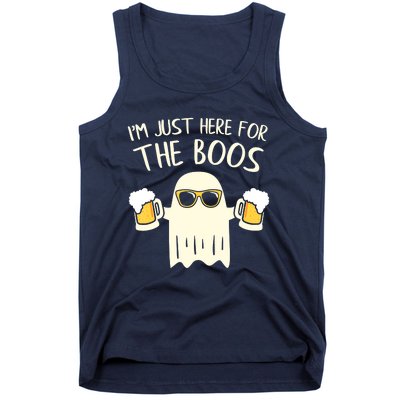 Funny Im Just Here For The Boos Shirt Gift Halloween Ghost Tank Top